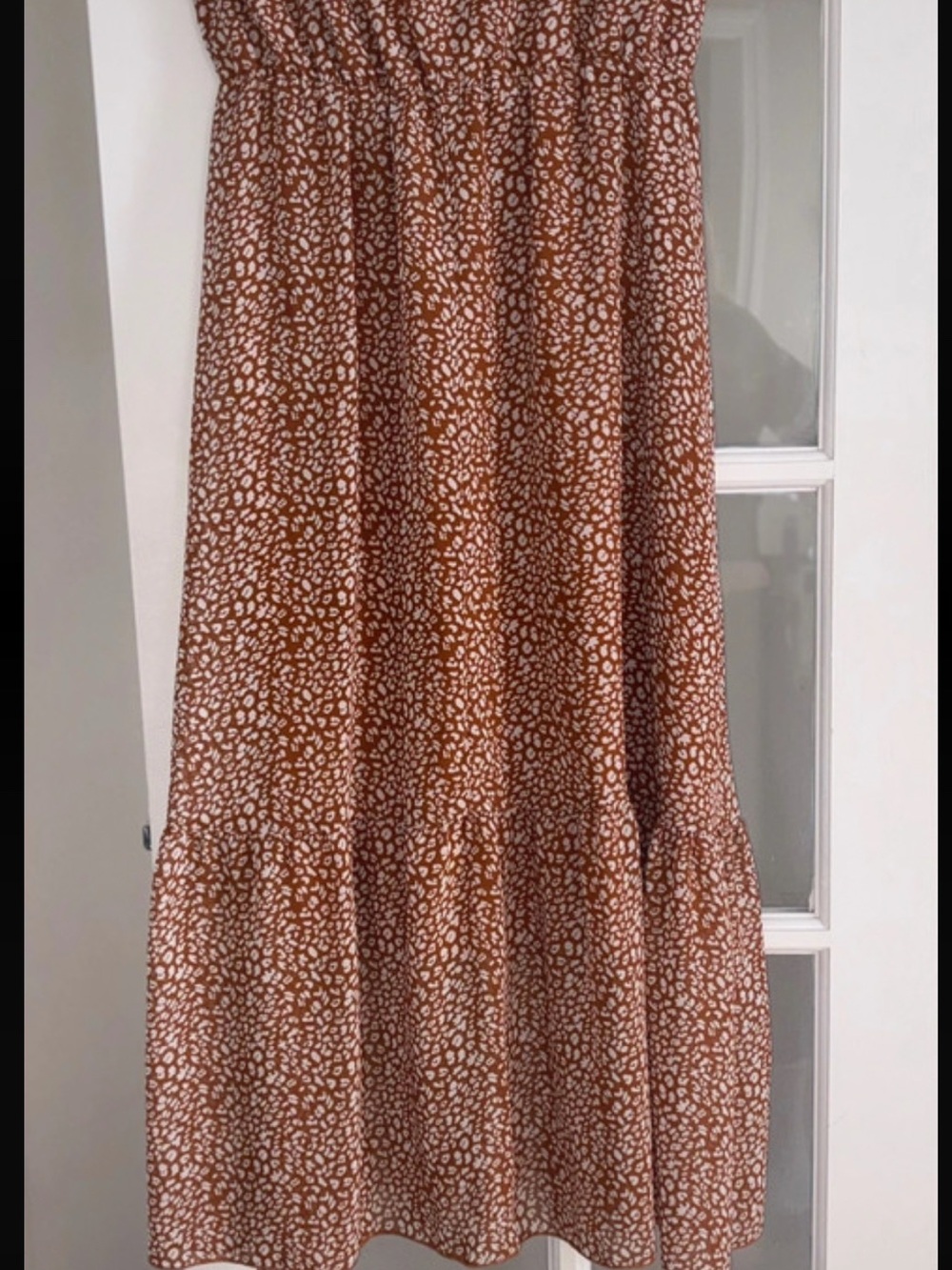 Rust Floral Wrap Maxi Dress - Women - Picture 7 of 7
